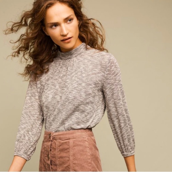 Anthropologie | Ro & De Tied Mockneck Top Size S - Picture 3 of 10